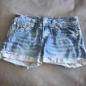 Miss Me Jean Shorts ~ Blue Jean Shorts